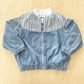 OshKosh Chambray Stripe Accent Jacket - Yellow Clover Vintage Kids Clothes