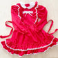 Vintage Winnie the Pooh Red Ruffle Dress - Yellow Clover Vintage Kids Clothes