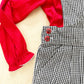Vintage OshKosh Ladybug Checkered Pinafore Set - Yellow Clover Vintage Kids Clothes