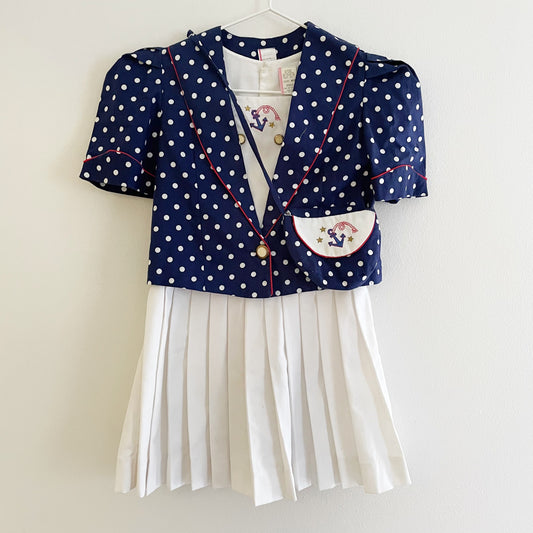 Vintage Nautical Dress, Jacket + Purse Set - Yellow Clover Vintage Kids Clothes