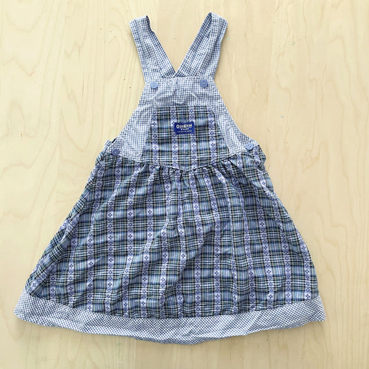 OshKosh Plaid Woven Skirtall - Yellow Clover Vintage Kids Clothes