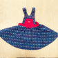 Vintage OshKosh Flower Woven Bow Front Skirtall
