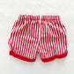 OshKosh Red Strip Shorts - Yellow Clover Vintage Kids Clothes