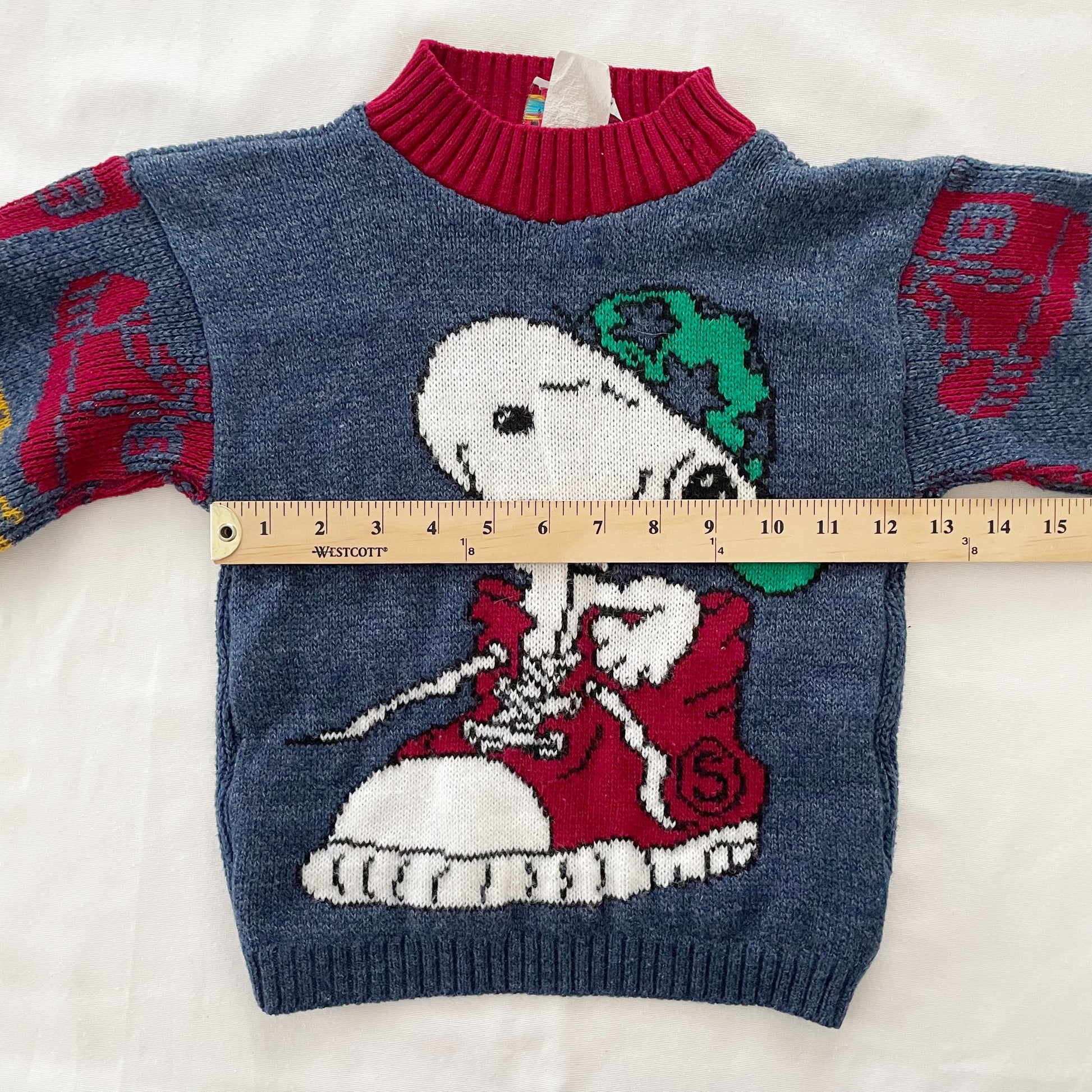 Hot Cashews Snoopy Sneaker Sweater • 5T (?) - Yellow Clover Vintage Kids Clothes