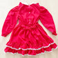 Vintage Winnie the Pooh Red Ruffle Dress - Yellow Clover Vintage Kids Clothes