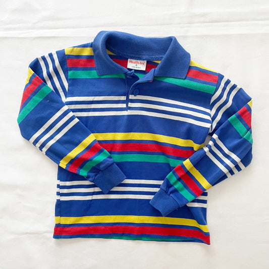 Healthtex Striped Long Sleeve Polo - Yellow Clover Vintage Kids Clothes