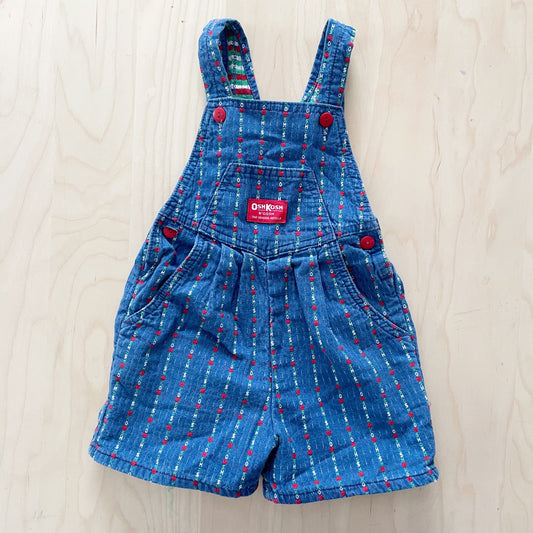 OshKosh Spell Out Shortalls - Yellow Clover Vintage Kids Clothes