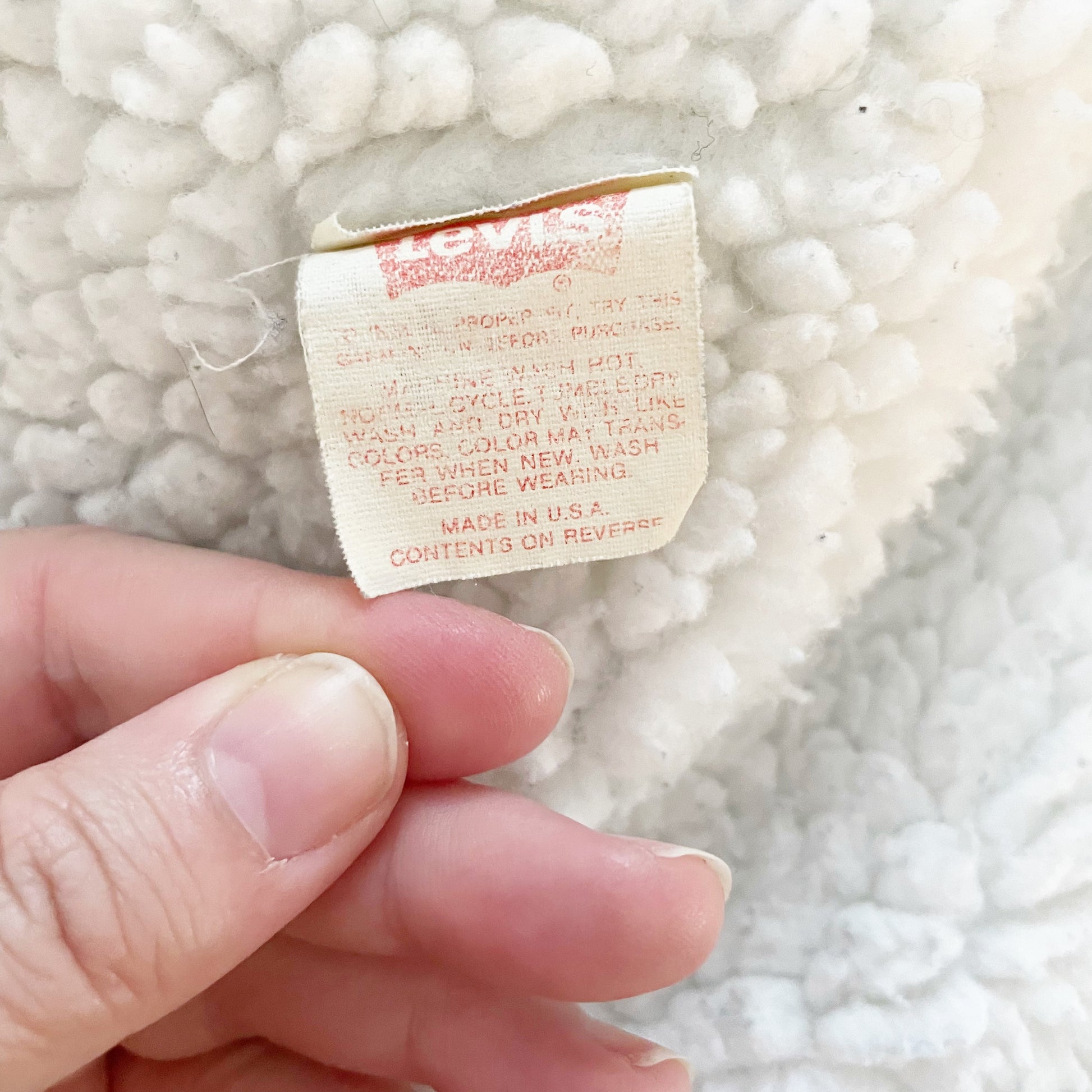 Adult Levi’s Sherpa Acid Wash Trucker Jacket - Yellow Clover Vintage Kids Clothes