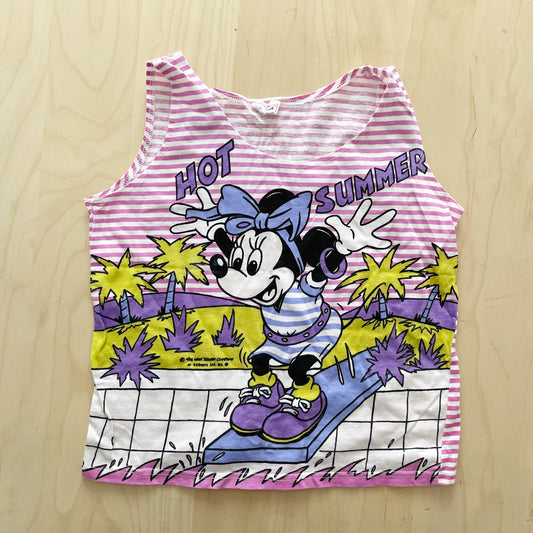 Minnie Hot Summer Tank Top - Yellow Clover Vintage Kids Clothes