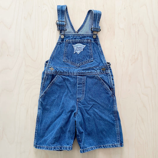 Guess Medium Wash Denim Shortalls - Yellow Clover Vintage Kids Clothes