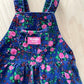 OshKosh Blue Floral Cord Overalls - Yellow Clover Vintage Kids Clothes