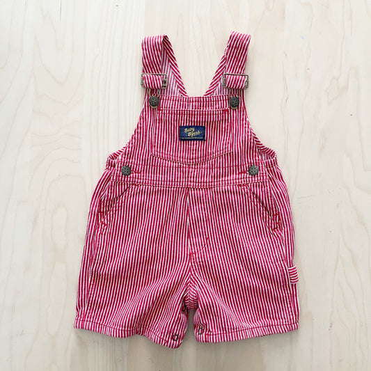 Baby B’gosh Red Hickory Stripe Shortalls