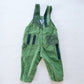 OshKosh Green Stripe Block Overalls - Yellow Clover Vintage Kids Clothes