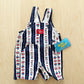 Vintage OshKosh Baby B’gosh Nautical Stripe Shortalls