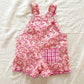 Gymboree Floral Gingham Shortalls - Yellow Clover Vintage Kids Clothes