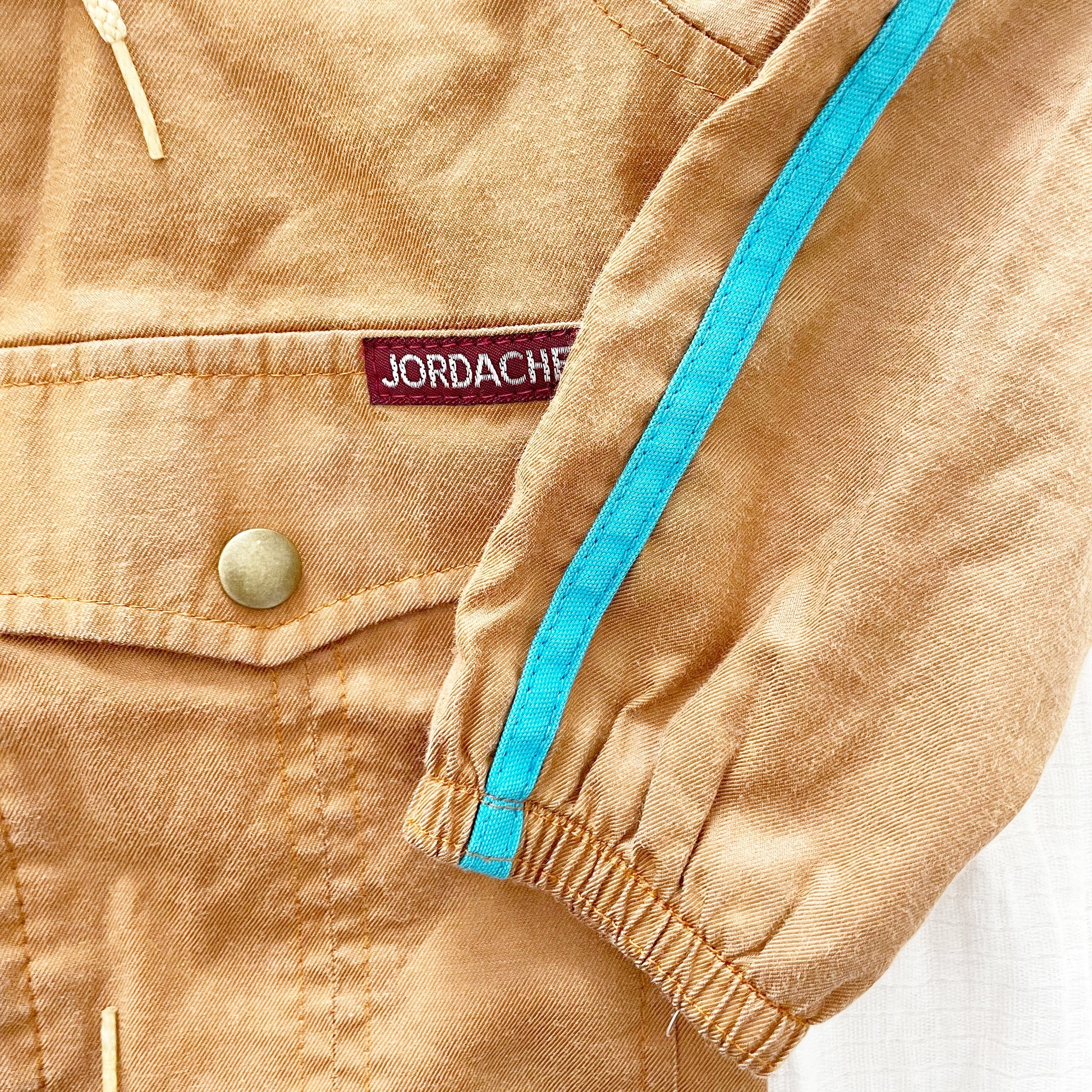 Jordache Map Lined Cotton Jacket - Yellow Clover Vintage Kids Clothes