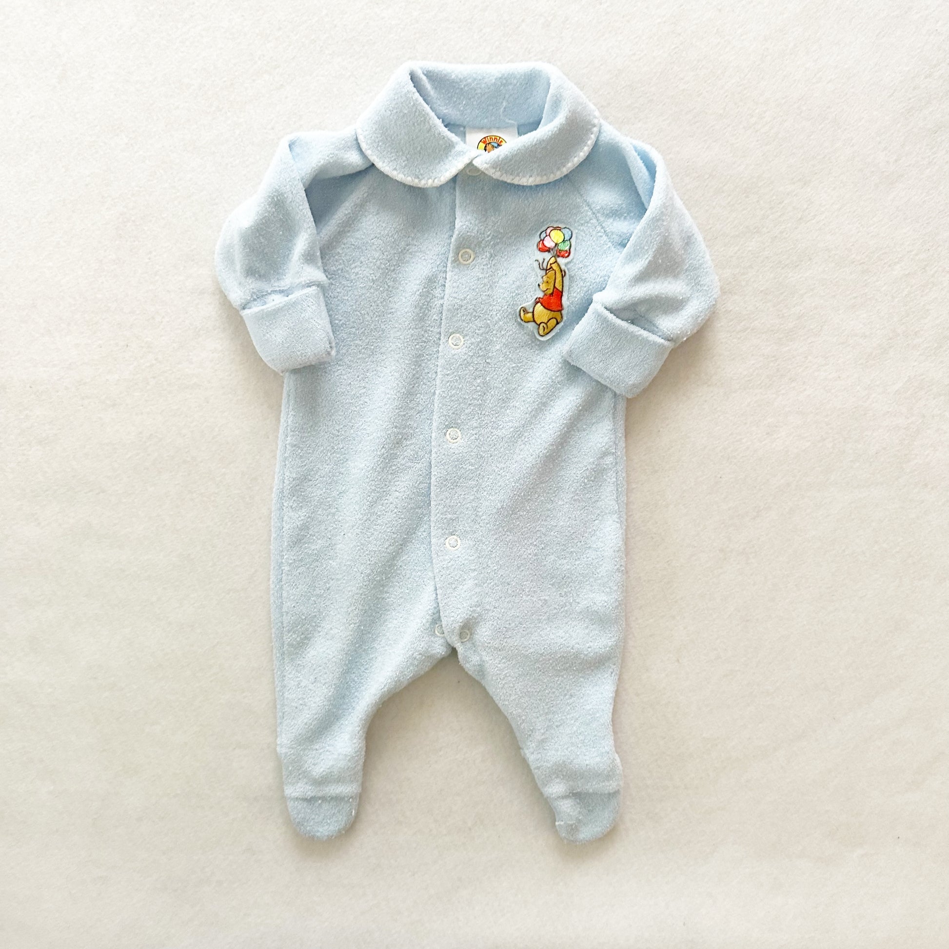 Winnie the Pooh Terry Sleeper - Yellow Clover Vintage Kids Clothes