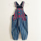 OshKosh Striped Lined Denim Overalls - Yellow Clover Vintage Kids Clothes