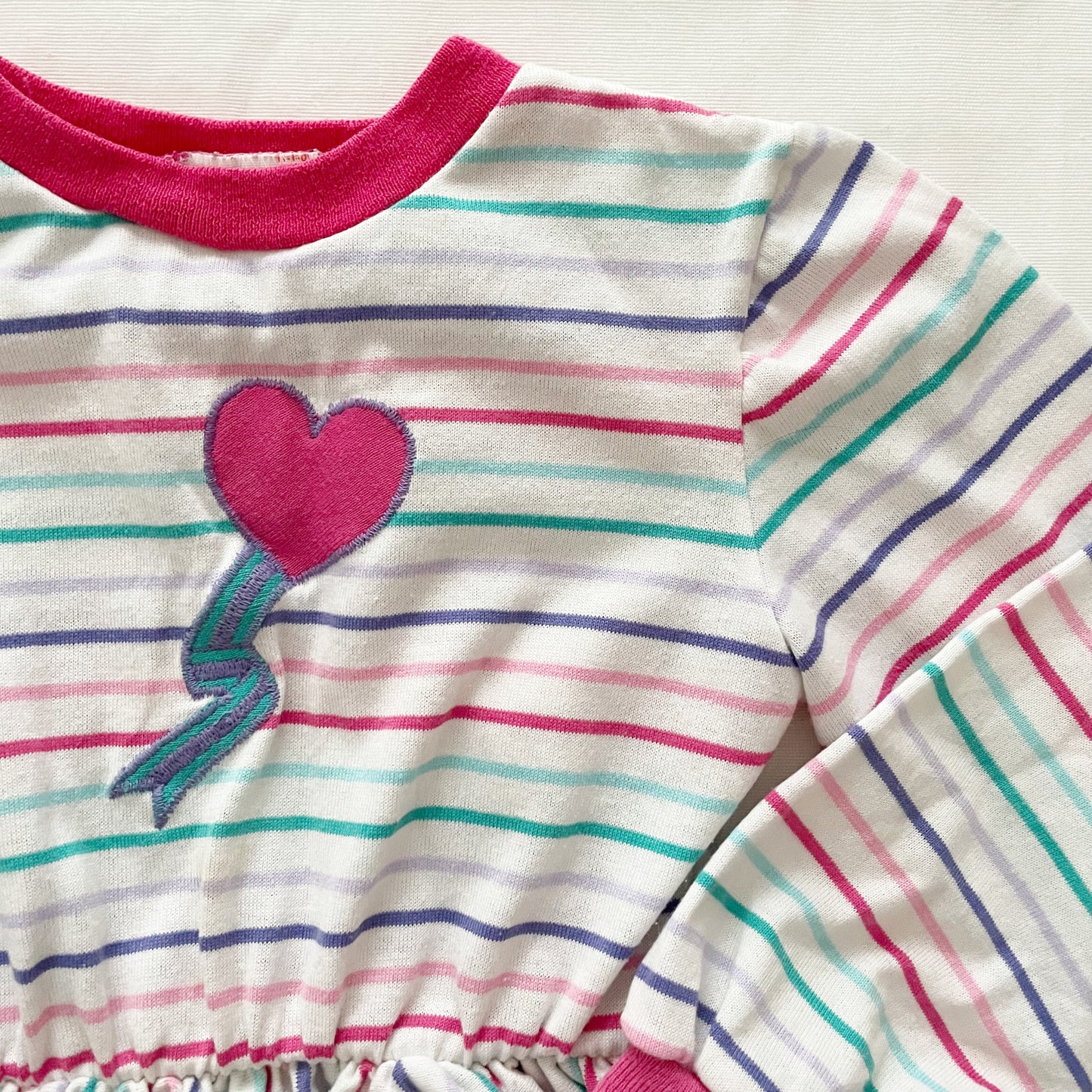 Healthtex Heart Appliqué Dress - Yellow Clover Vintage Kids Clothes