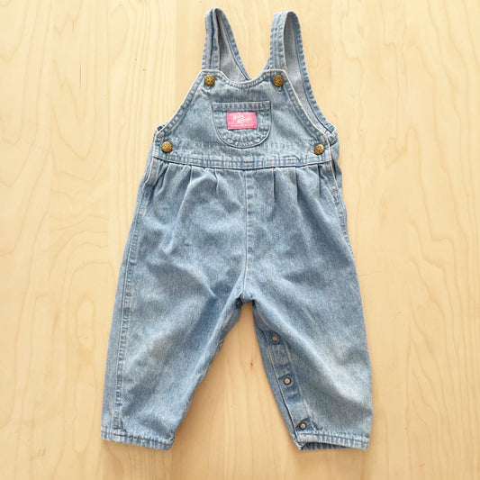 Vintage Baby B’gosh Lighter Wash Overalls - Yellow Clover Vintage Kids Clothes