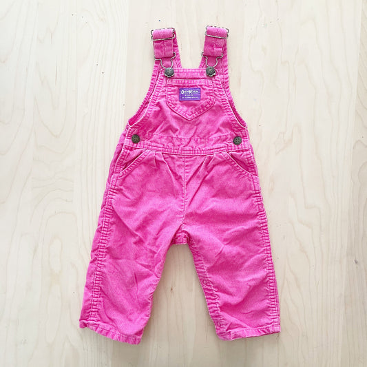 OshKosh Bright Pink Cord Overalls