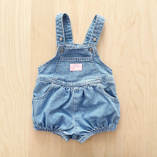Baby B’gosh Lighter Wash Bubble Overalls - Yellow Clover Vintage Kids Clothes