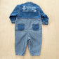 Vintage Baby B’gosh Authentic Denim Jumpsuit - Yellow Clover Vintage Kids Clothes