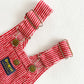 OshKosh Red Hickory Stripe Overalls - Yellow Clover Vintage Kids Clothes