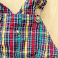 Vintage Gymboree Seersucker Plaid Golf Patch Shortalls - Yellow Clover Vintage Kids Clothes