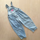 OshKosh Light Wash Bubble Overalls - Yellow Clover Vintage Kids Clothes