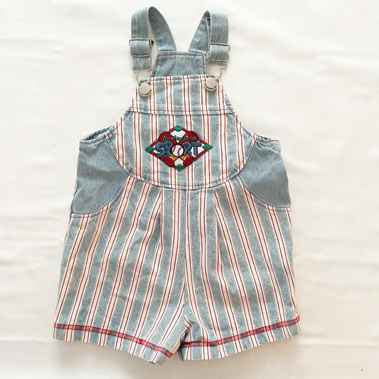 Buster Brown Sports Striped Shortalls