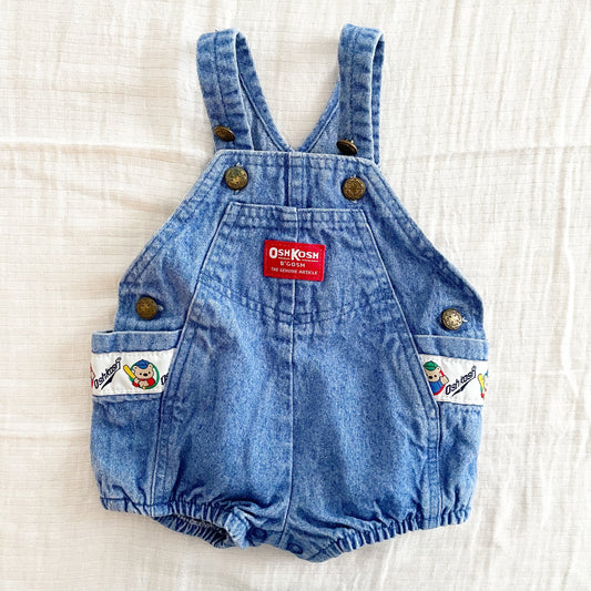 OshKosh Blue Wash Baseball Bears Bubble Romper