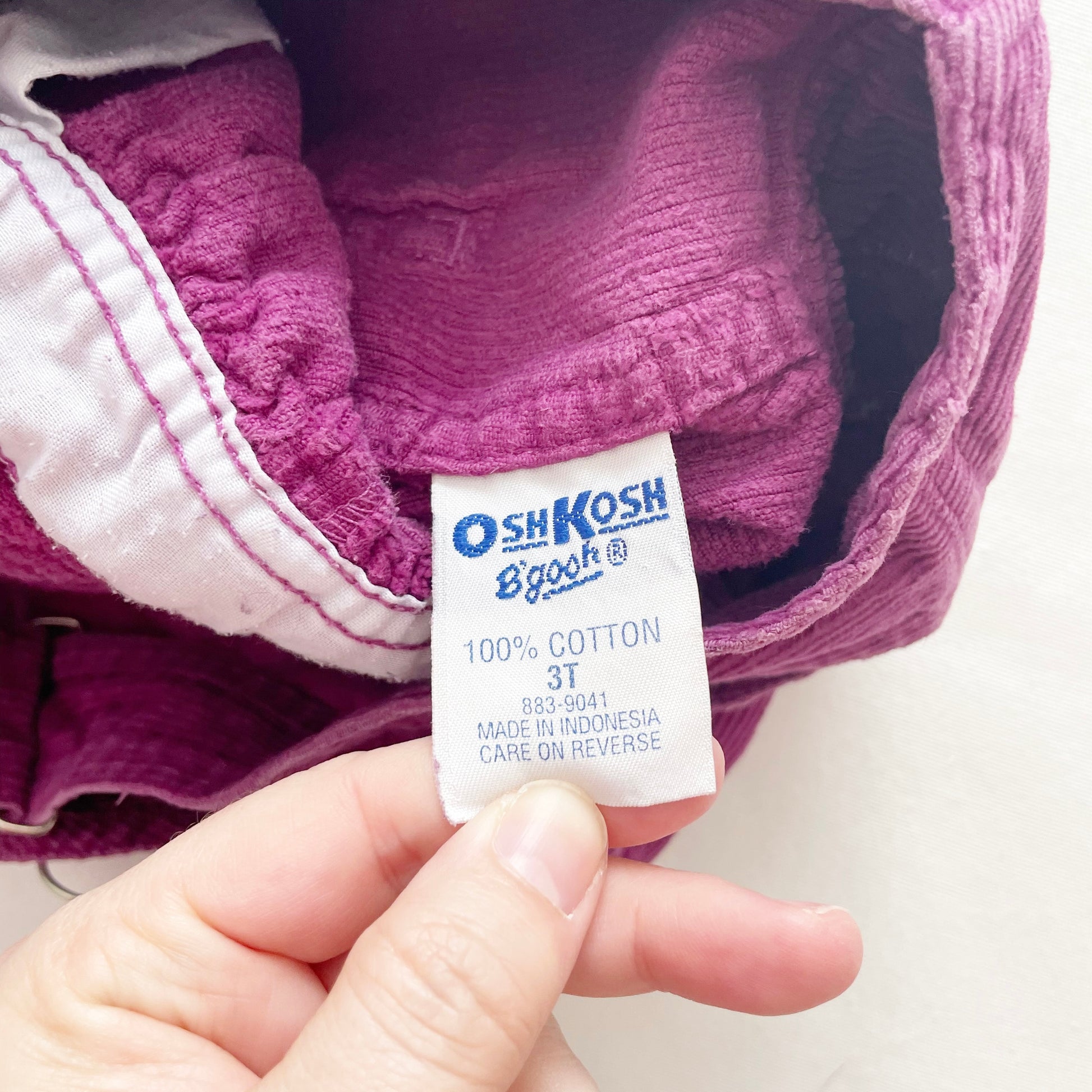 OshKosh Plum Purple Cord Overalls - Yellow Clover Vintage Kids Clothes
