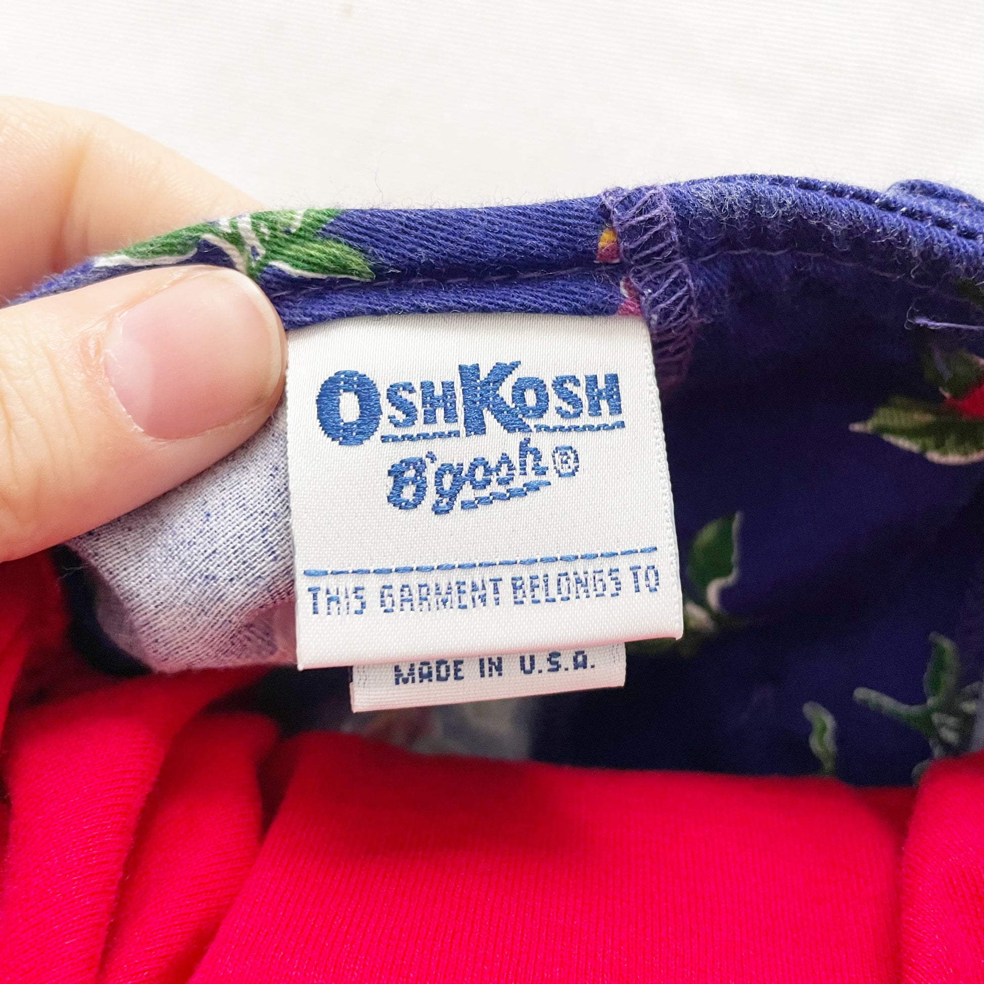 OshKosh Royal Blue Floral Dress Set - Yellow Clover Vintage Kids Clothes