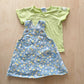 Baby B’gosh Flower Print Pinafore Set - Yellow Clover Vintage Kids Clothes