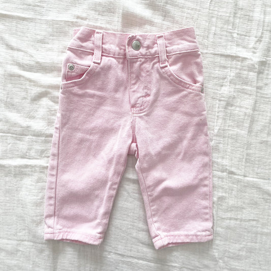 Riders Pink Denim Jeans • 12m - Yellow Clover Vintage Kids Clothes