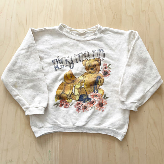 Vintage Teddy Bear Sweatshirt - Yellow Clover Vintage Kids Clothes