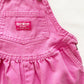 OshKosh Bubblegum Pink Scoop Cut Shortalls - Yellow Clover Vintage Kids Clothes