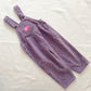 OshKosh Bow Back Lilac Floral Cord Overalls - Yellow Clover Vintage Kids Clothes