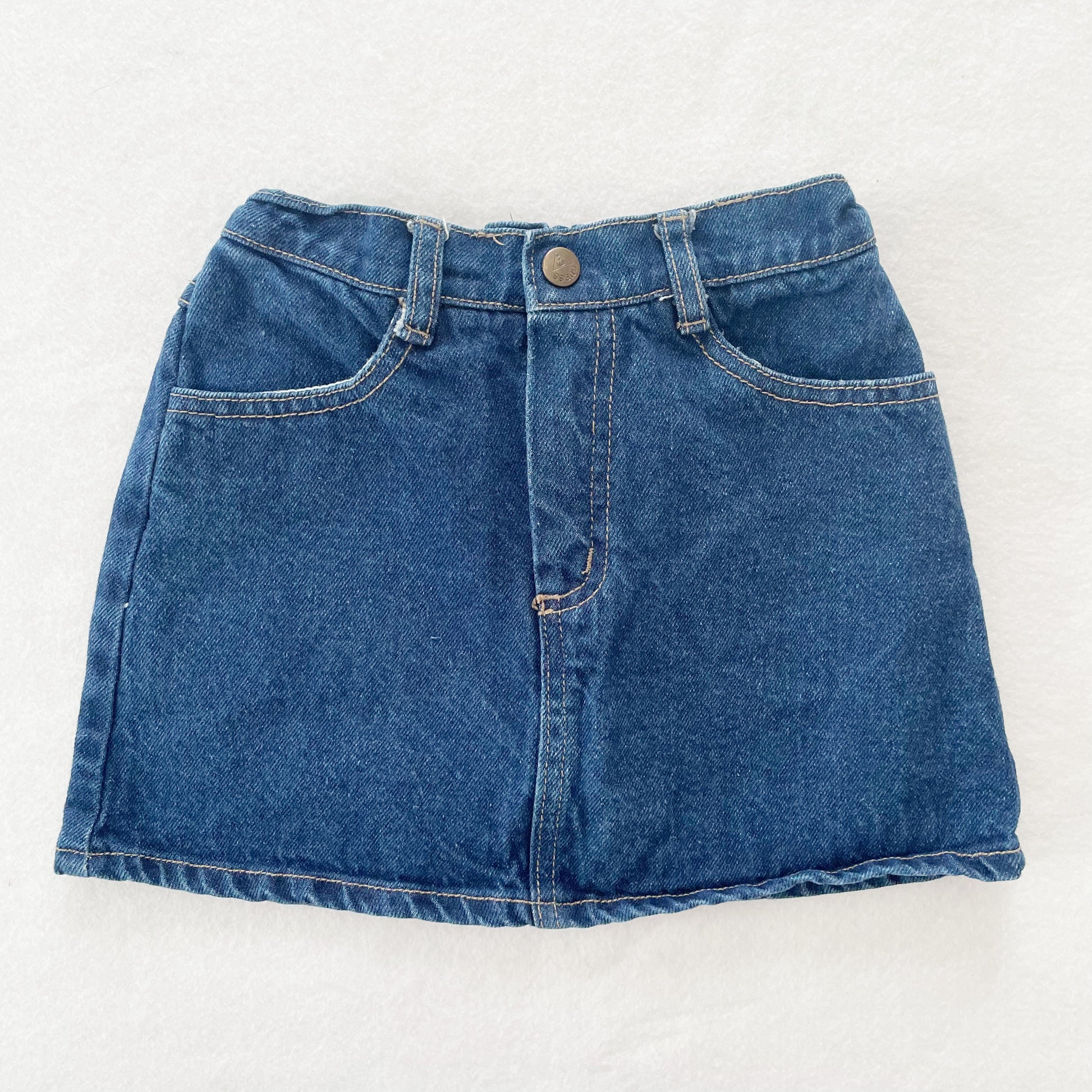 Vintage Guess Dark Wash Denim Kids Skirt 