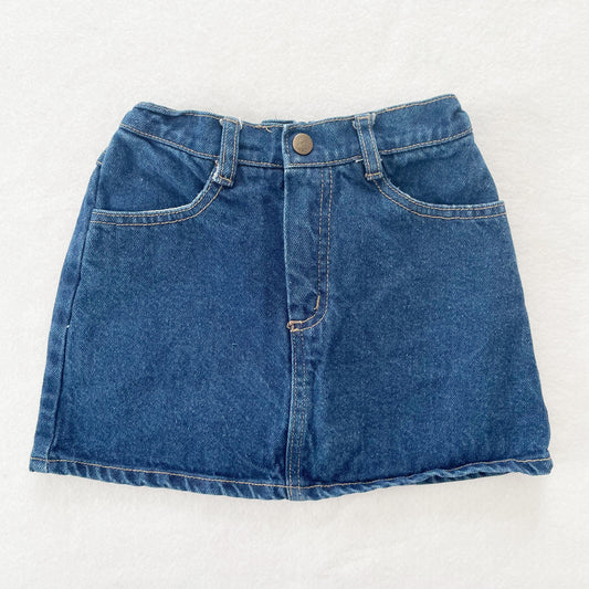 Guess Dark Wash Denim Skirt • 5y - Yellow Clover Vintage Kids Clothes