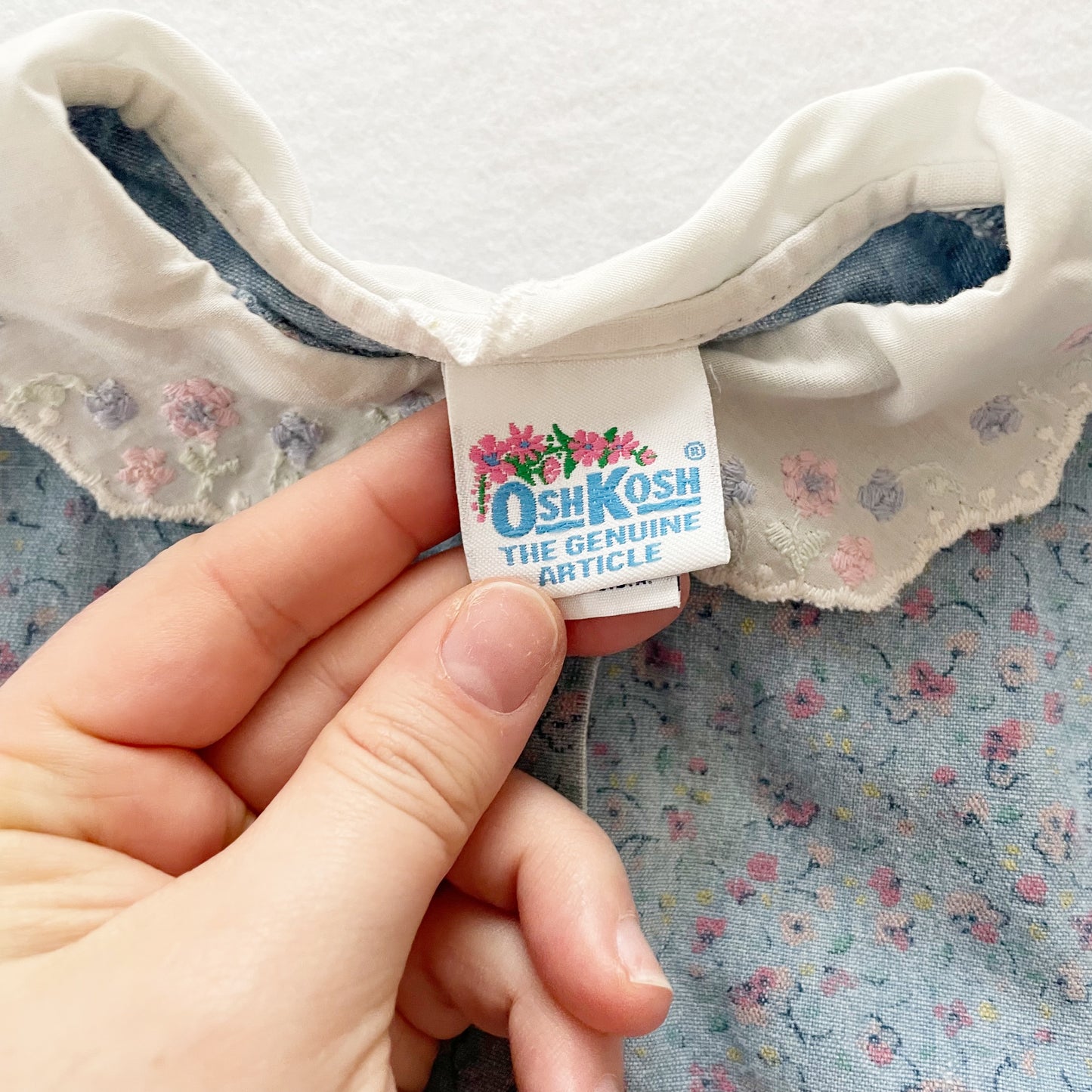 OshKosh Chambray Floral Print Romper