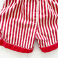 OshKosh Red Strip Shorts - Yellow Clover Vintage Kids Clothes