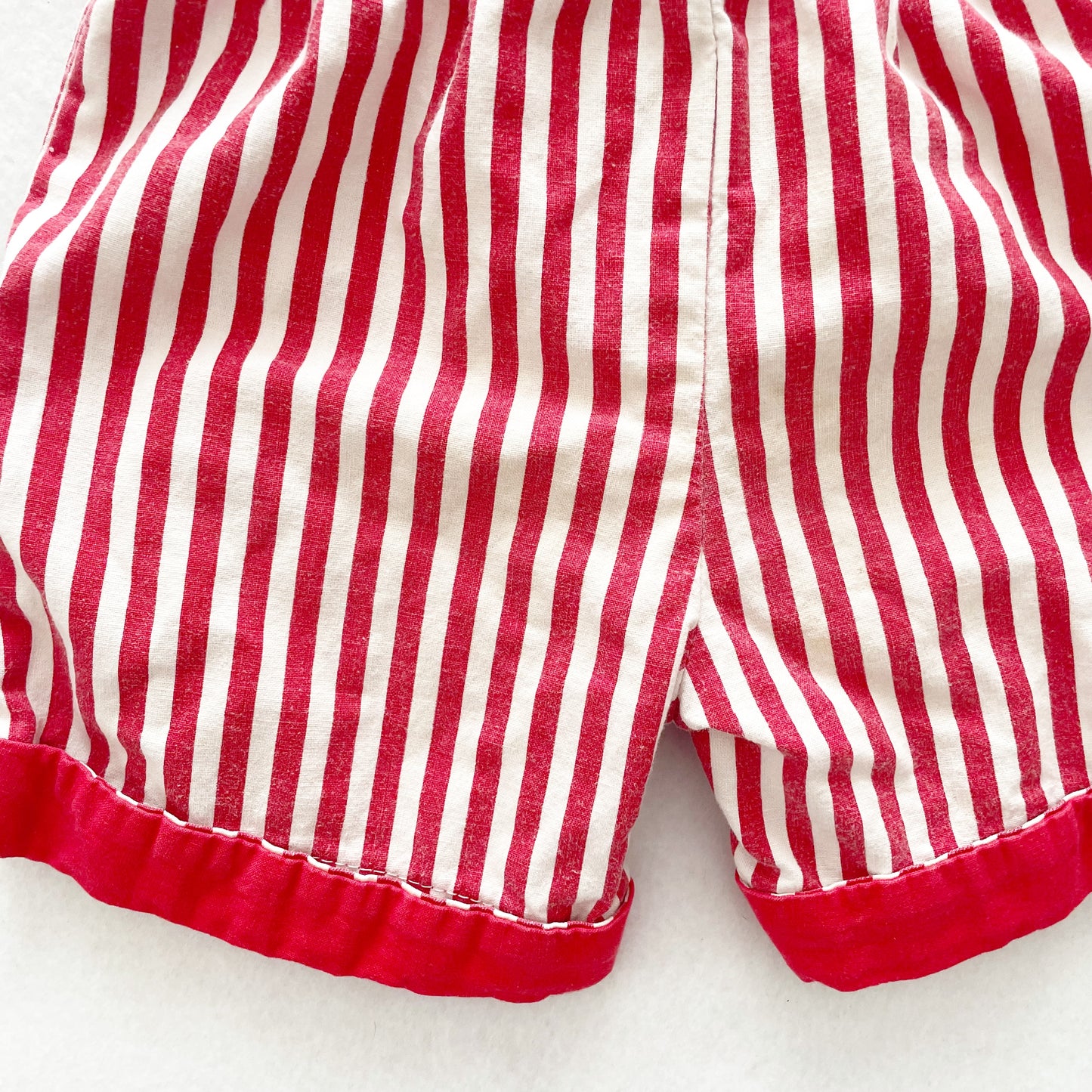 OshKosh Red Strip Shorts - Yellow Clover Vintage Kids Clothes