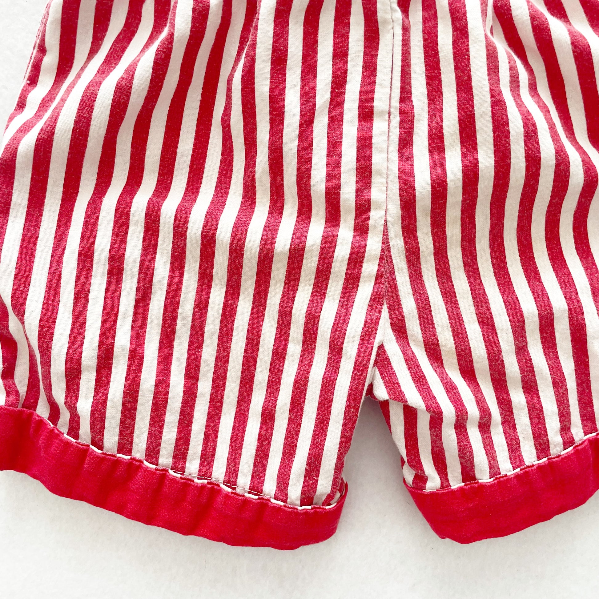 OshKosh Red Strip Shorts - Yellow Clover Vintage Kids Clothes