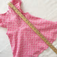 Vintage Pink Print Twirl Dress - Yellow Clover Vintage Kids Clothes