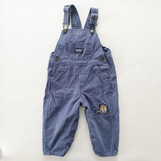 OshKosh Walrus Patch Overalls - Yellow Clover Vintage Kids Clothes