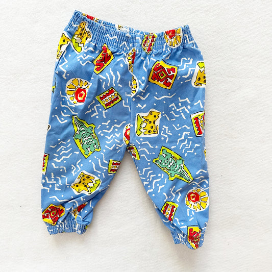 Wee Willie Crazy Print Pants - Yellow Clover Vintage Kids Clothes