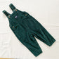 OshKosh Dark Green Chunky Cord Overalls - Yellow Clover Vintage Kids Clothes