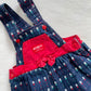 OshKosh Bow Front Flower Woven Overalls - Yellow Clover Vintage Kids Clothes